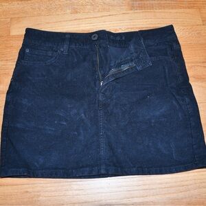 Black Corduroy Skirt